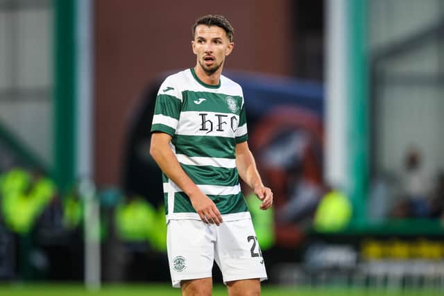 Dan Barlaser at Hibs last season.