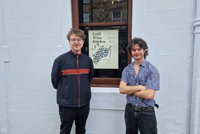 Louie Clark and Callum Gare will launch new Leith Walk bar Leith Wine Kitchen on April 9.