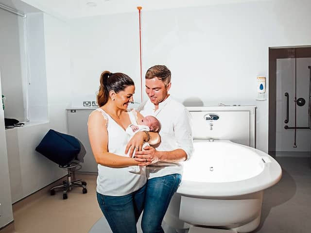 Sarah and Dave Dineen with baby Fiadh, who one of the first mothers to avail of the new service Picture: Brian Arthur
