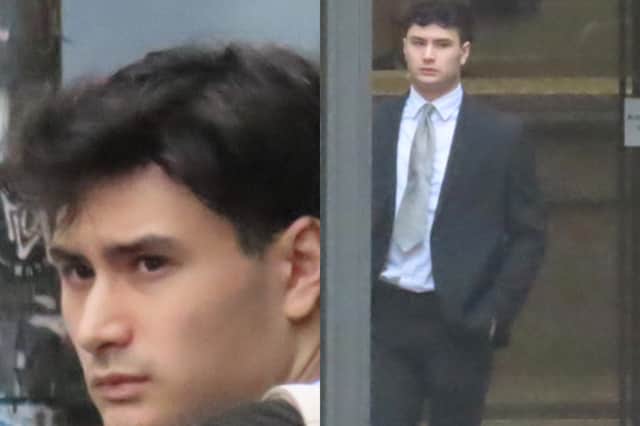 More photos of Edinburgh police officer Gabriele Tersigni pictured outside court.