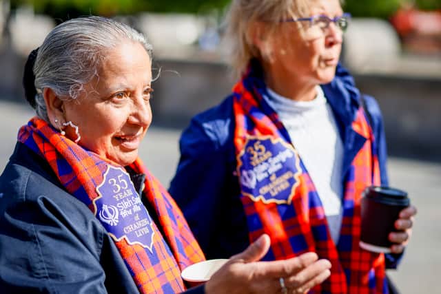 Trishna Singh OBE and Hilary Jones from Sikh Sanjog