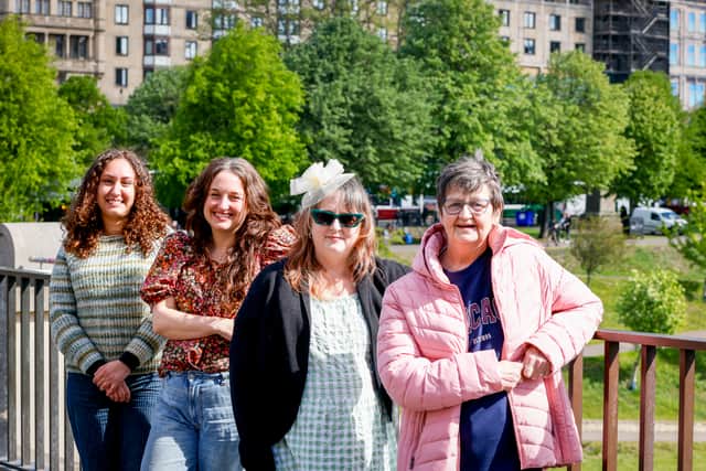 Members of the Cables Wynd Residents Group and 'Making Rights Real'