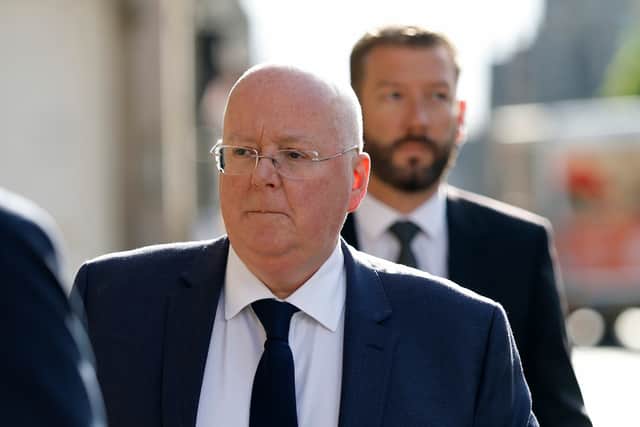 Peter Murrell arrives at the High Court in Edinburgh on Monday