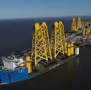 The delivery of the Inch Cape components into the Port of Leith earlier this year.