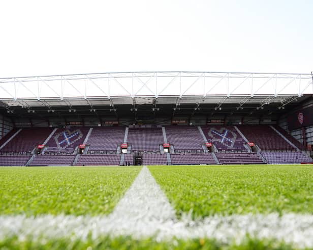 A general stadium view before a William Hill Premiership match between Heart of Midlothian and Rangers at Tynecastle Park