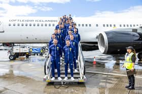 The Scotland squad departs for Florida from Glasgow Airport ahead of the World Cup.  (Photo by Craig Foy / SNS Group)