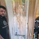 David Douglas has been left with a flat filled with damp and mould, leaving his kitchen "unlivable"