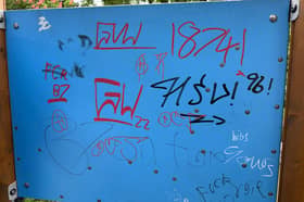 The children's play area in Princes Street Gardens was targeted by vandals 