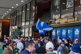 The Tartan Army were out and about in Boston ahead of Scotland's first World Cup match.