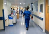A general view of staff on an NHS hospital ward