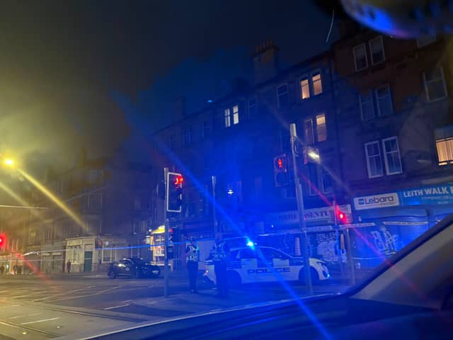 Part of Leith Walk was sealed off on Friday night 