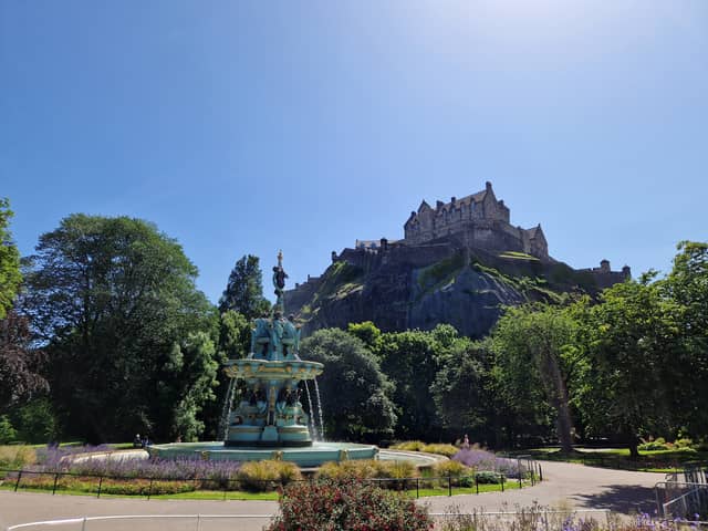 The Ross Fountain and Edinburgh Castle looked particularly fine in the sunshine