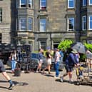 Film crews were spotted on Leith Links on Thursday 