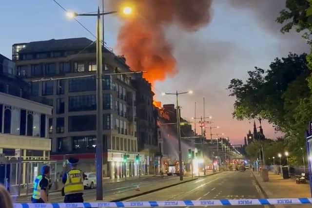 Princes Street has been closed since July 9 when the fire broke out in the former Debenhams building