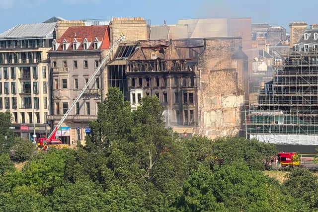 At around 9.20am the Scottish Fire and Rescue Service (SFRS) they were still in the process of "dampening down hot spots".