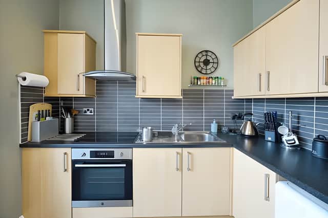The kitchen's practical layout makes the most of the available space.