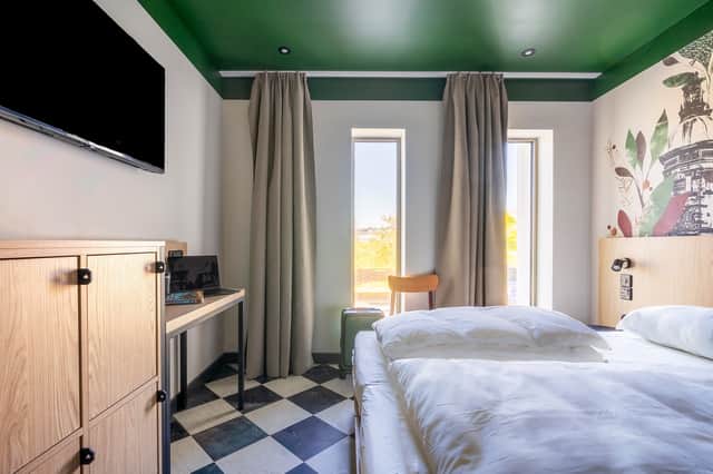 A bedroom at the new hotel