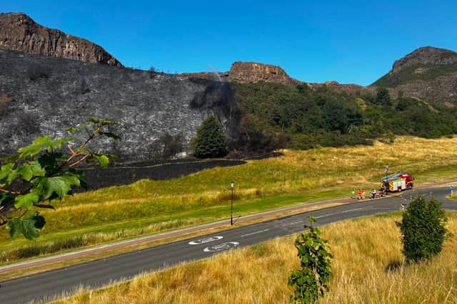 Fire crews worked on ensuring that the fire did not spread