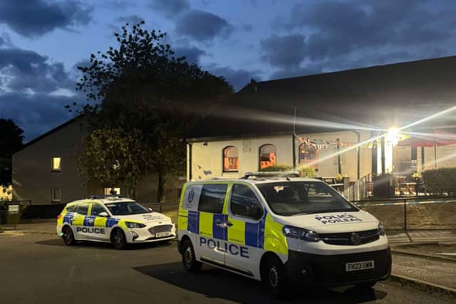 A local pub was cordoned off amid the incident