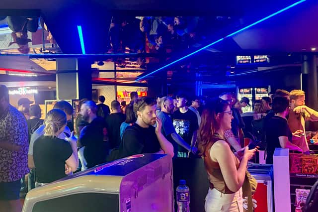 Cinema fans queued for refunds after the 7pm IMAX screening was cancelled