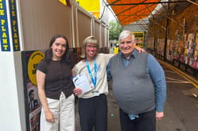 Rachael Irvine (left) and Mick North (right) alongside The Second Best School Shooting playwright Alice Stanley Jr (centre) The play is performing at Pleasance Grand throughout the Edinburgh Fringe.