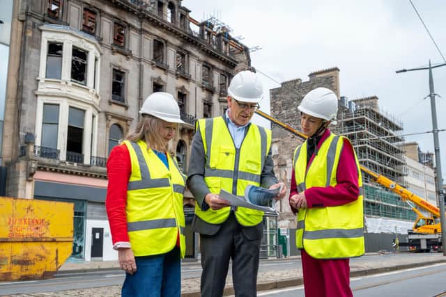 Council leader Jane Meagher, left, and Deputy First Minister Jenny Gilruth  in Princes Street earlier this month