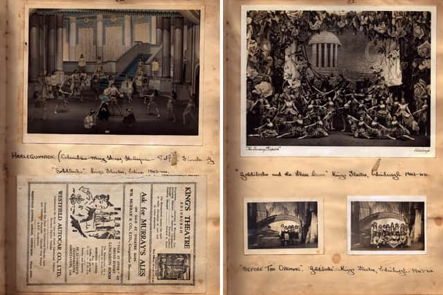 Elizabeth kept photographs and programmes from her performances at the King's Theatre for years after hanging up her dancing shoes.