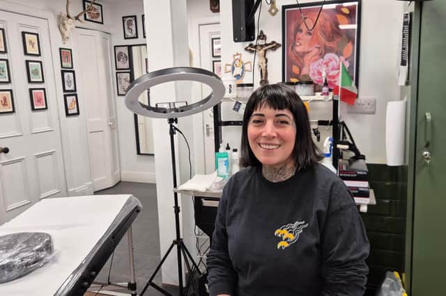 Doctors discovered the incurable tumour just as she was about to open her new tattoo studio