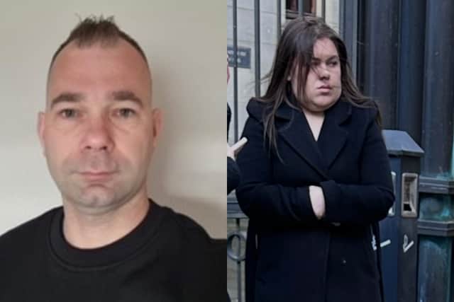Kamil Mielczarek, left, and Viktorija Lukjanova, right, pictured outside Edinburgh Sheriff Court.