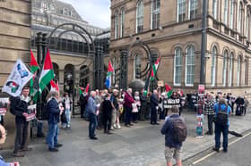 Pro-Palestine Protesters outside Edinburgh Sheriff Court