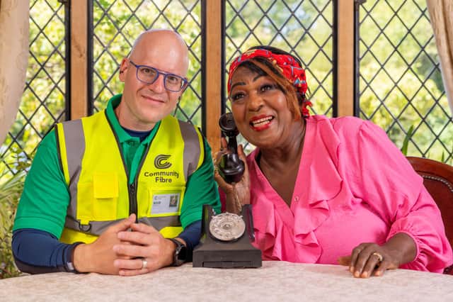 TV chef Rustie Lee has partnered with the broadband provider Community Fibre to raise awareness of the landline switch off