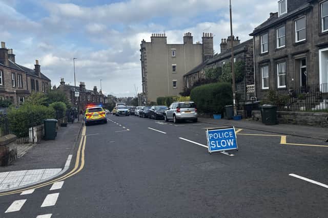 The road was closed on Wednesday morning.