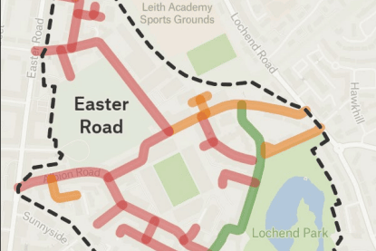 A number of streets around Easter Road are earmarked for the controlled parking zone