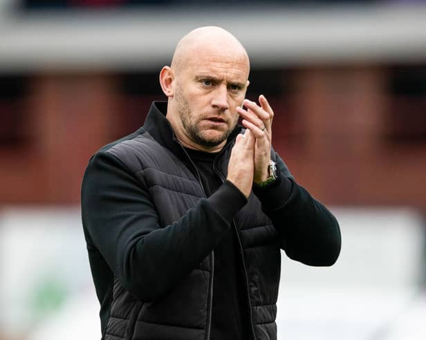 Hibs boss David Gray was happy with his side's 2-1 win away to Dundee (Pic: SNS)