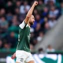 Martin Boyle celebrates a goal for Hibernian