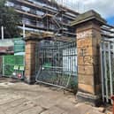 The path's entrance has been closed off after structural problems were discovered with Powderhall Bridge