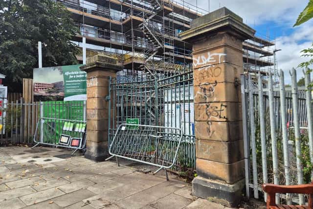 The path's entrance has been closed off after structural problems were discovered with Powderhall Bridge
