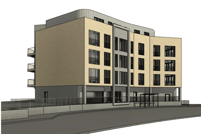 An artist's impression of the proposed flats at the site of the former Longstone Inn pub, which have now been rejected.
