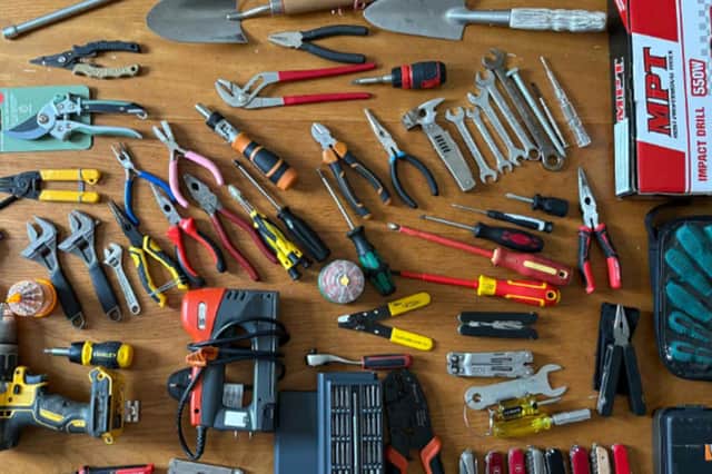 Over 70 tools were donated to the local repair workshop
