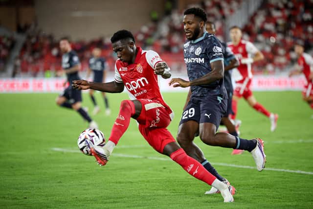 Monaco's Lamine Camara in action