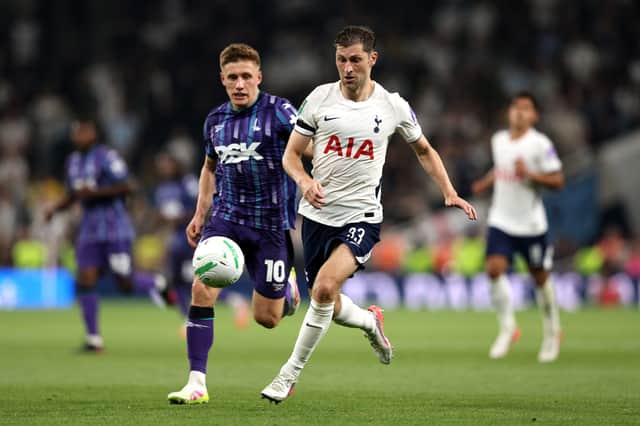 His only appearance this season came against Spurs in the EFL Cup.