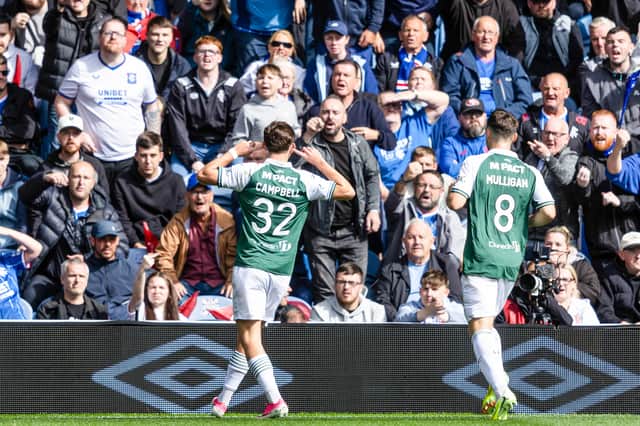 Campbell scored a penalty in a historic win at Ibrox last month.