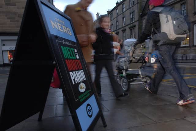 Edinburgh’s ban on on-street advertising boards is to remain. Picture: TSPL