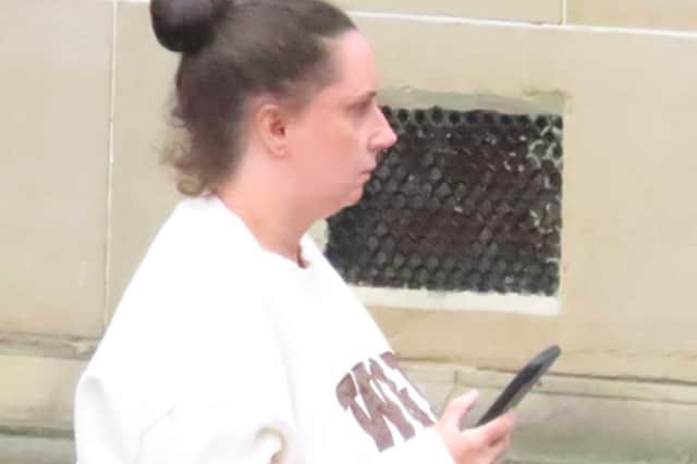 Kelly Stewart pictured outside Edinburgh Sheriff Court.