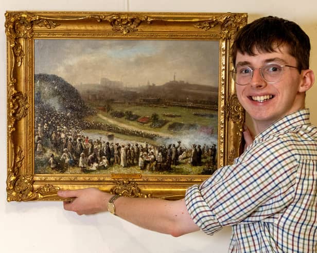 Dominic Cox with Hutchison's 1905 Royal Volunteer Review Painting