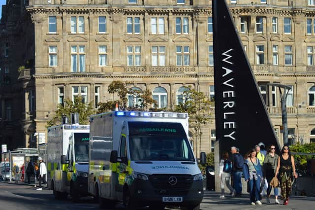 Two ambulances were spotted outside the city centre shopping mall on Wednesday afternoon.