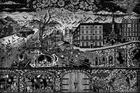 The ink-drawing took 3,500 hours to complete 