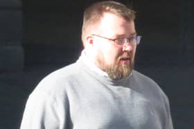 PC David Brown, pictured outside Edinburgh Sheriff Court.