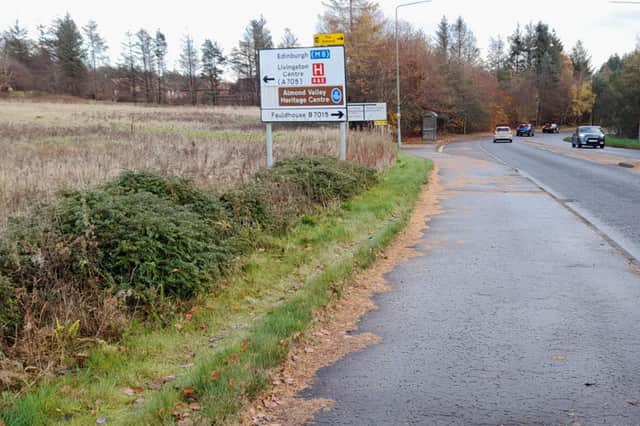 The site for the new housing development in north Livingston is located on Old Cousland Road just off the Toll Roundabout