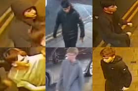 Police Scotland has released these images of six males officers believe can assist with ongoing enquiries into a serious assault on August 29 at the junction of Broughton Road and Rodney Street.